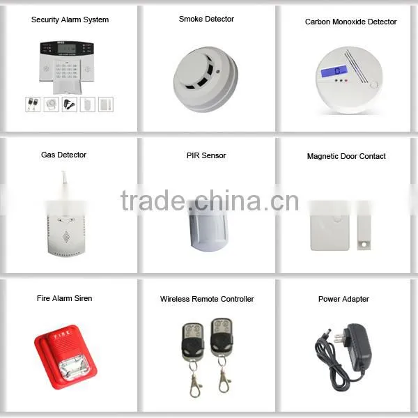 Fire alarm smoke detector with 9V battery, reset & test key, EN14604