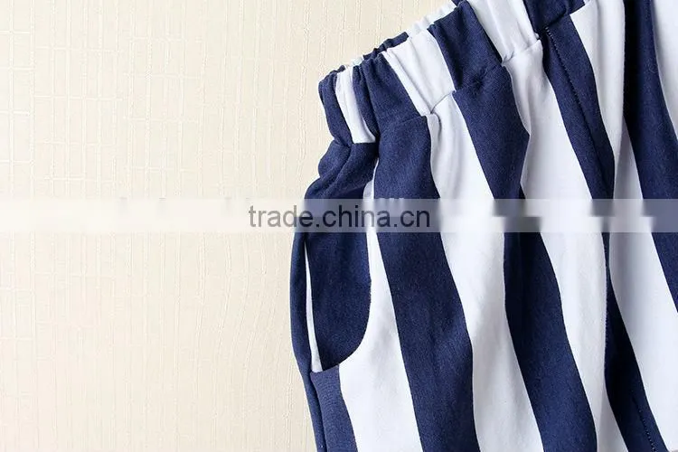 2016 new baby zebra cotton pocket striped pants