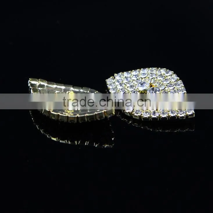 New Design Fashion Gold Tone Cat Eye Crystal Shank Button RNK170J