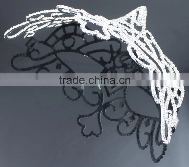 Unique design Beautiful Silver Chaap Party Masks with Rhinestone H0805