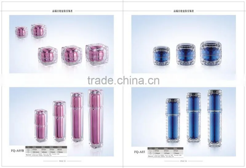 Ball shaped crystal packaging bottles and jars for cosmetic use