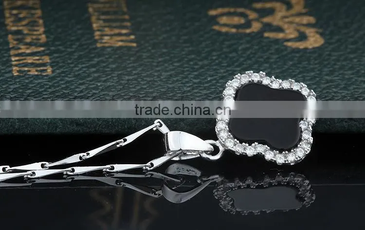 Black 925 sterling silver jewelry set, 2015 latest jewellery