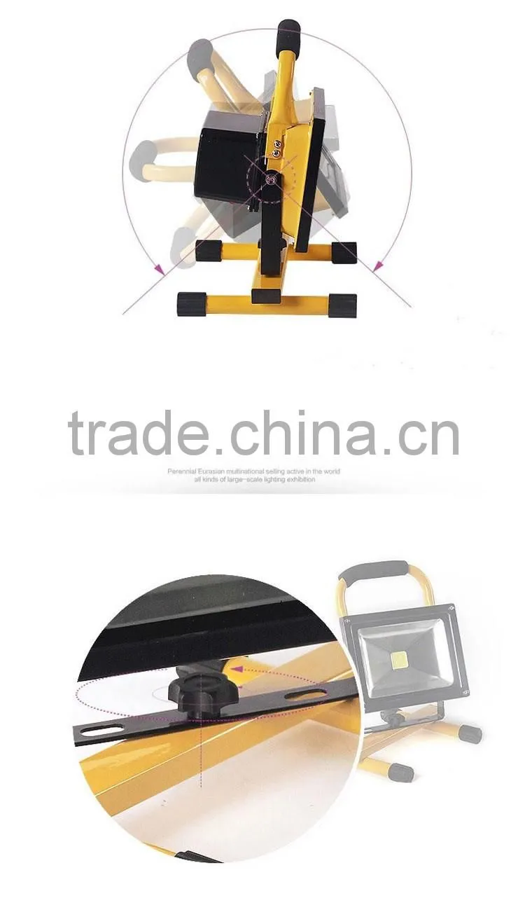 portable led 12v rechargeable led work light fixture with stand, led flood lights 20w