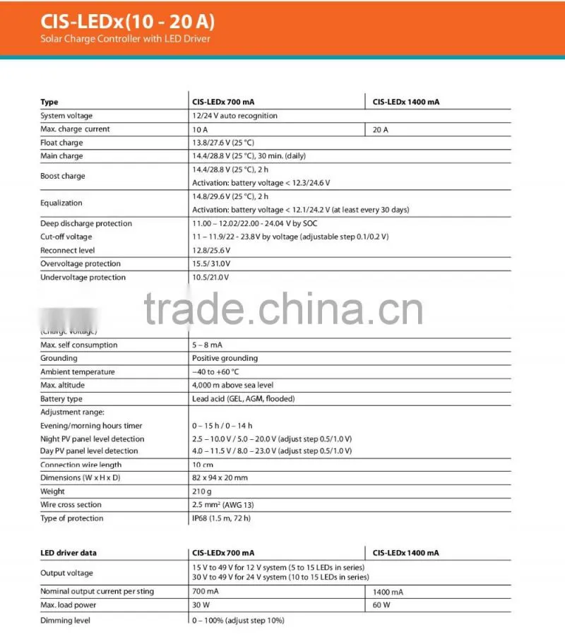 Manufacture Made High Efficiency 10a Solar Charge Controller