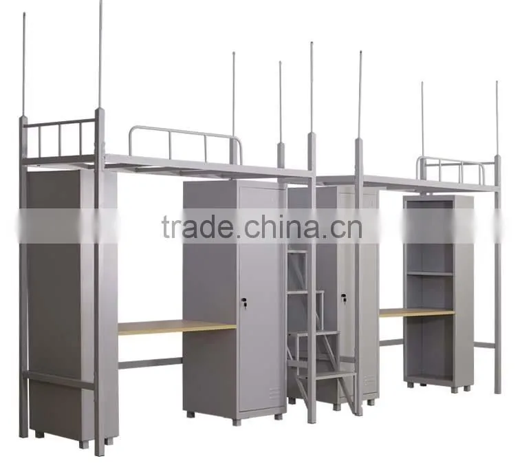 Fashion high quality durable bedroom furniture steel single bed for hotel
