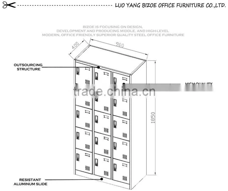 competitive price steel 15 door locker