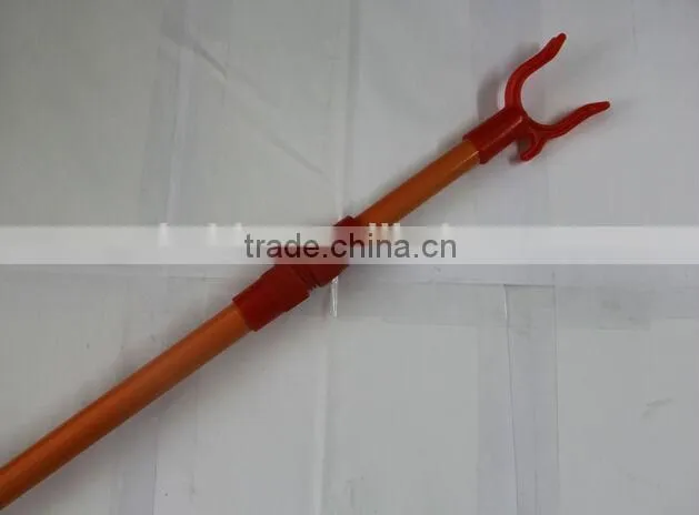PVC cover and powder coating Telescopic cloth hanger fork with high quanlity