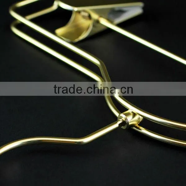 Golden Luxury Metallic Trousers / Pants Hanger for Luxury Sports Wear