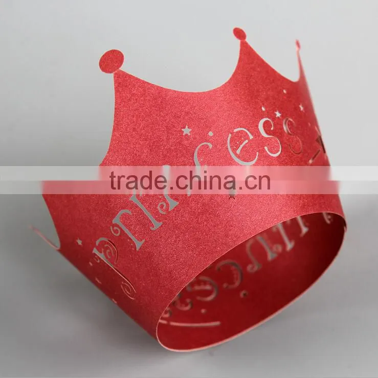 Princess crowm shape cupcake wrappers