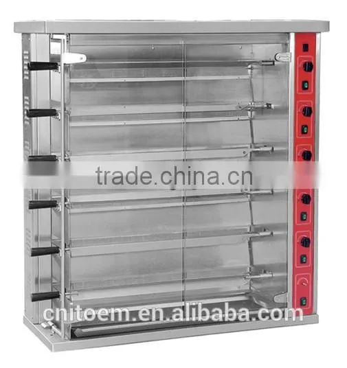 CH-6P Vertical Big Stainlesss Steel Commercial Gas Chicken Rotisserie