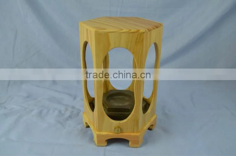 unique shape solid wood wine shelf