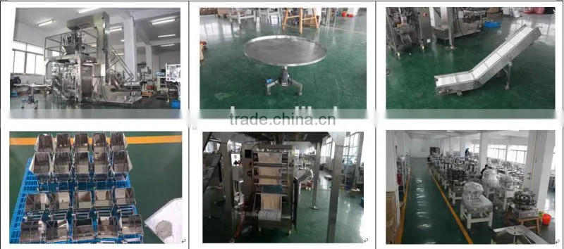 High speed sticky products packaging machine with dimpled surface combination weigher