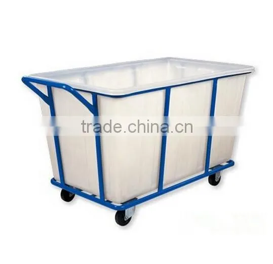 500L used plastic laundry carts with wheels made in china