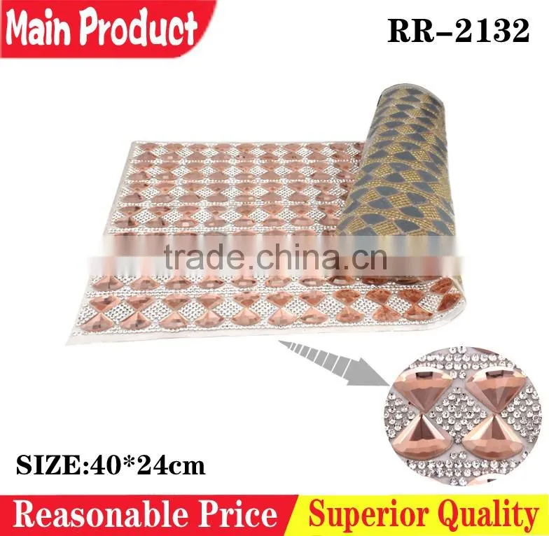 Strass trimming mesh,hot fix rhinestone mesh for garment/shoes