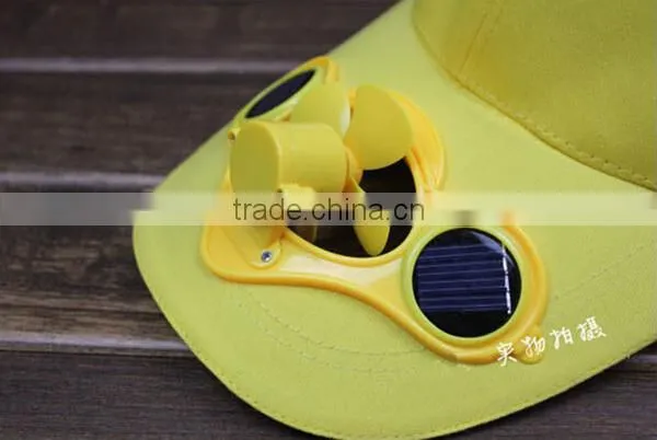 Solar cap with fan