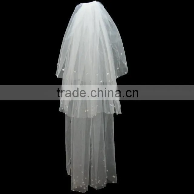 High Quality Tulle Beaded Popular Bridal Veils