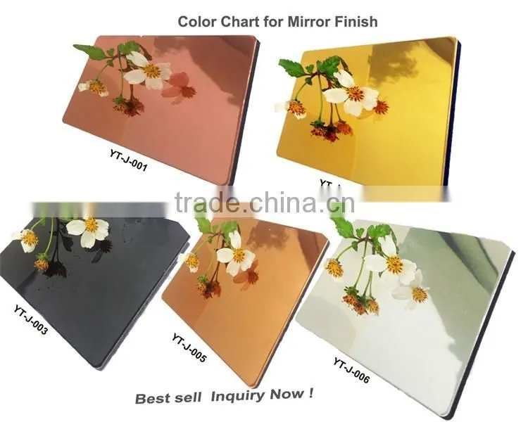 Bedroom Mirror Wall Decor Aluminium Composite Panel use1100 aluminum