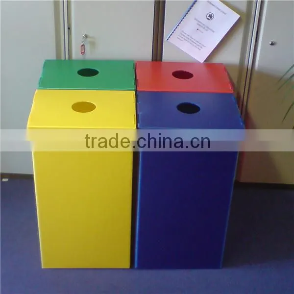LOW PRICE corrugated pp fluted recycle bin,waste bin,trash bin