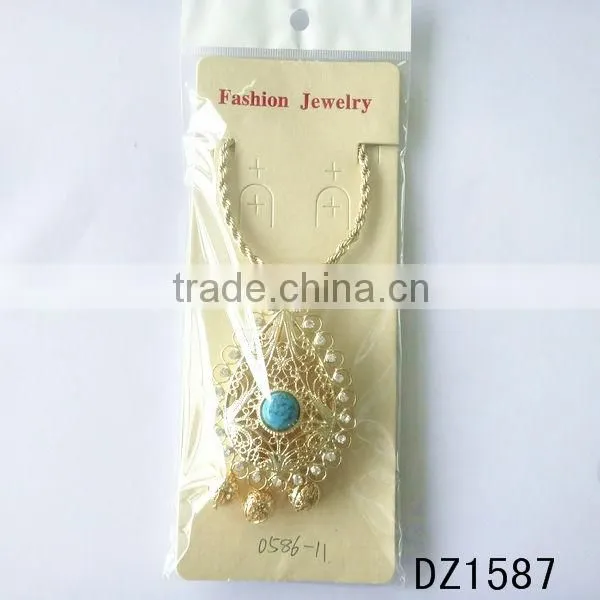 new design ruby beads necklace rhinestone gold morocco pendant