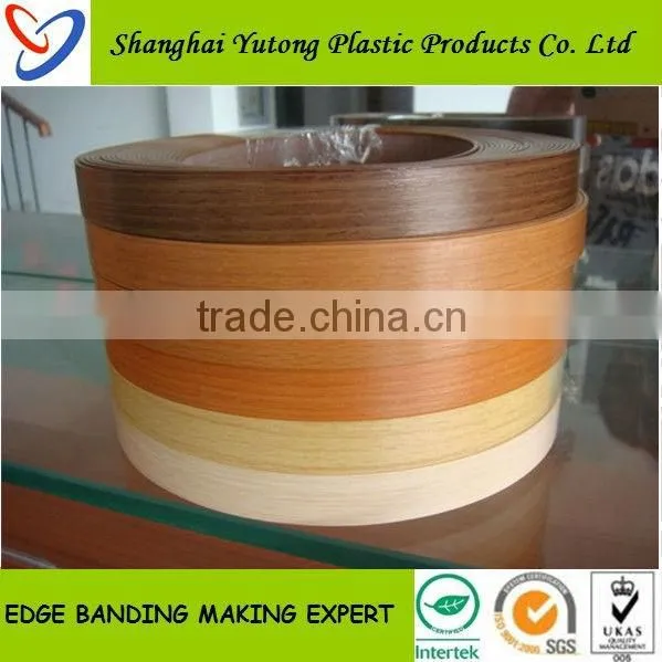 best grade plastic edge banding in pvc for construction decorative materials