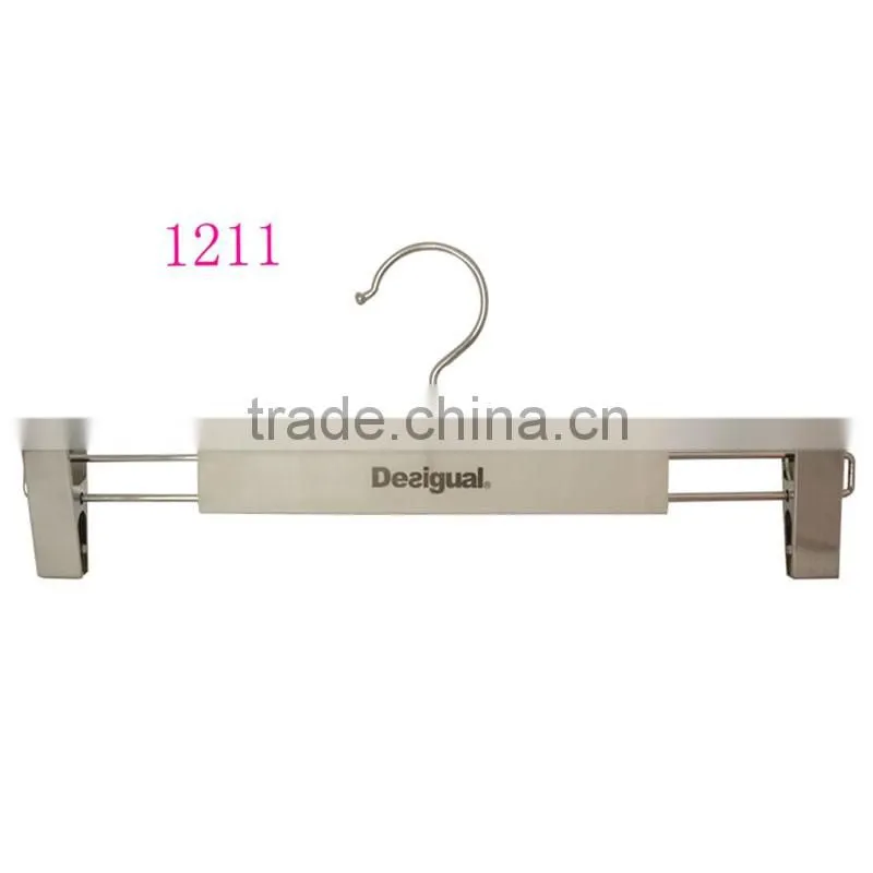 Chrome Hook Cheap Flat Pant Hanger With Foam With PVC Strip