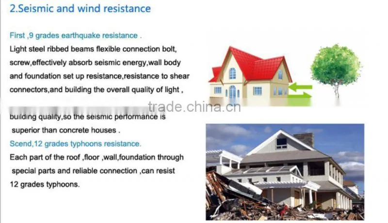 cheap prefab houses with galvanized steel base prefab smart house 3 bedroom villa