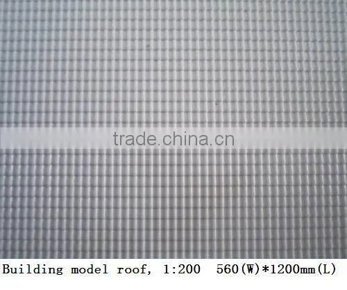 Miniature building model roof with variety of the scale size