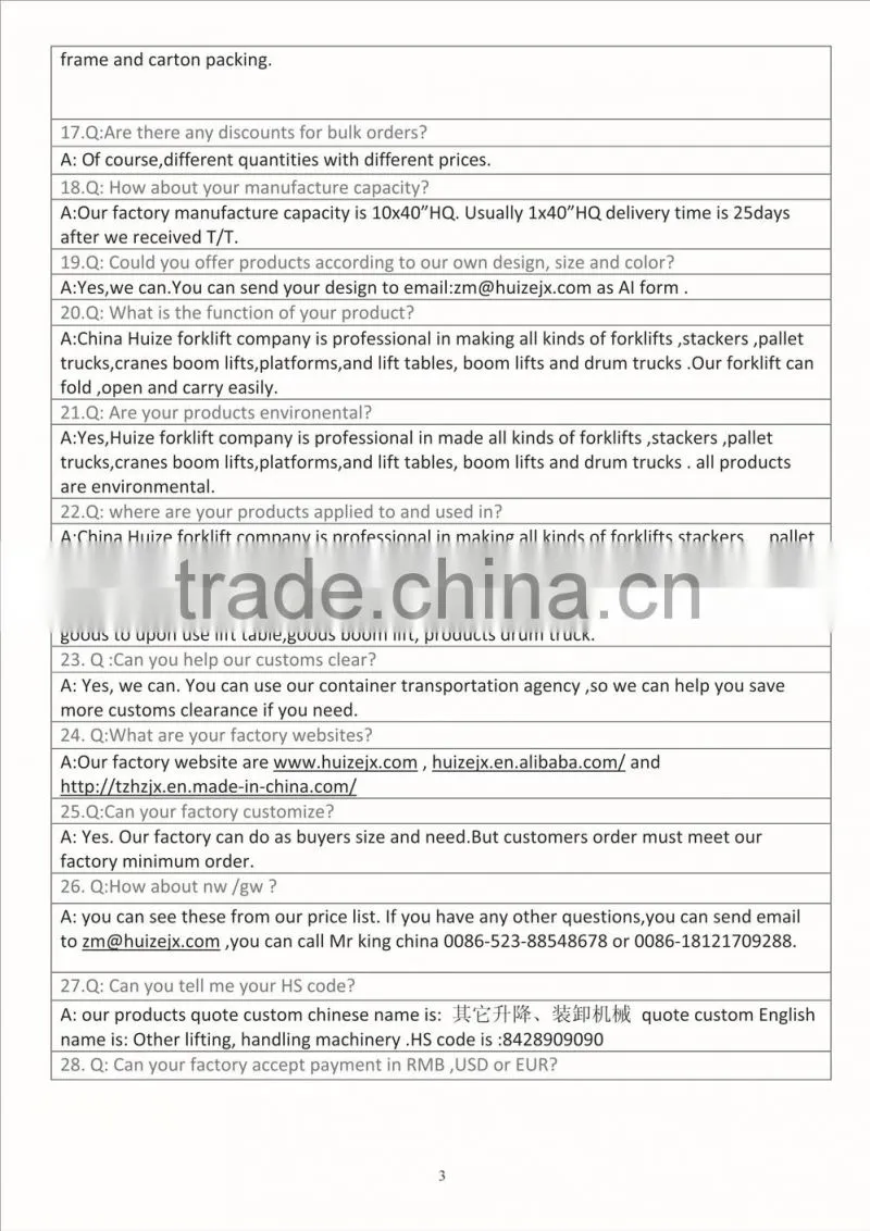 7-made in china Full electric clamping and flipping paper truck