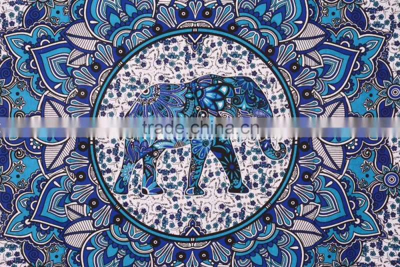 Ethnic Indian Elephant Mandala Gypsy Tribal Hippie Wall Decor Bohemian Tapestry