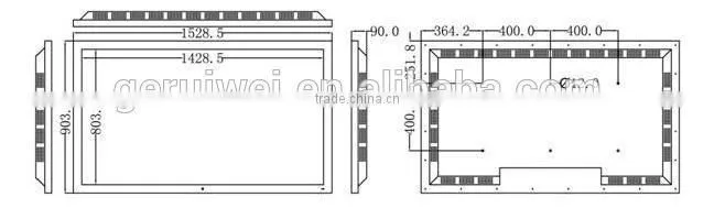 LED Touch 17/19/22/32/42/55/65 inch Super TFT Color Wide LCD Digital Monitor TV