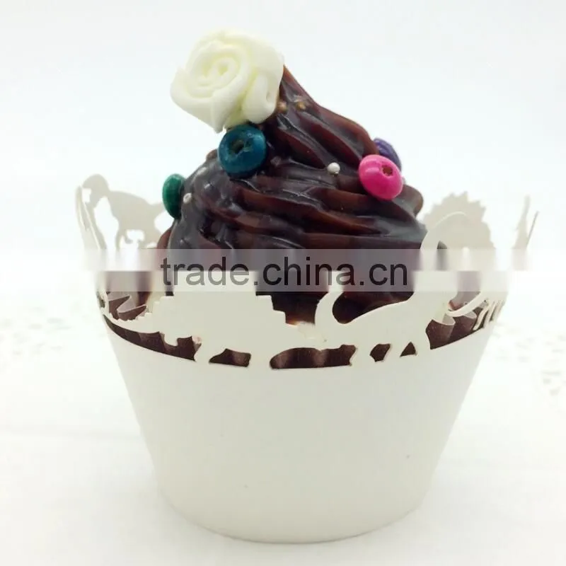 Free sample Cut wedding cupcake box laser cut gift box