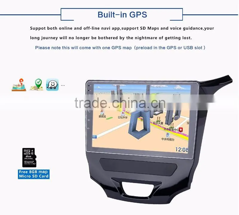 9 Inch 2 din 1.6GHz Android 16 GB car gps dvd player with Capacitive Multi touch Screen for Chevrolet Cruze 2015