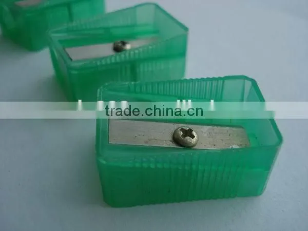 Best sale promotional cheap transparent color plastic pencil sharpeners