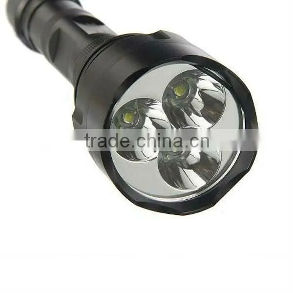 High Power 3800 Lumens LED 5-Mode Aluminum Flashlight Torch Light 2x18650