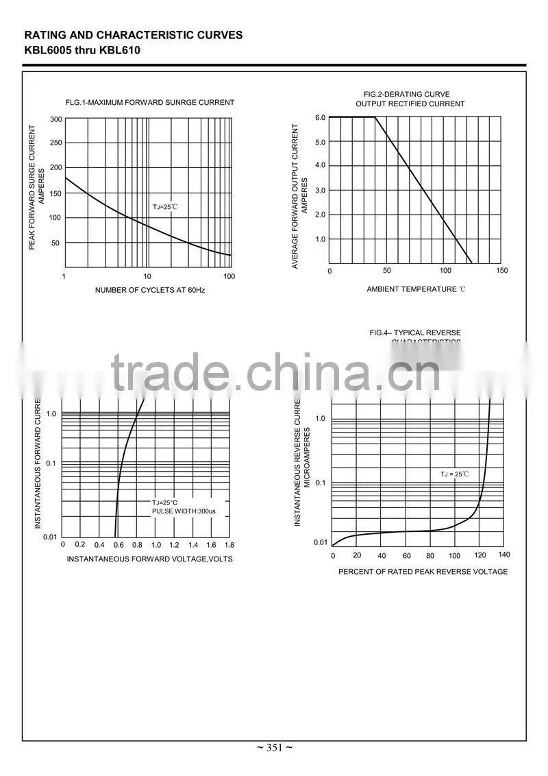 6.0A Glass Passivated Single Phase Bridge Recitifiers KBL608