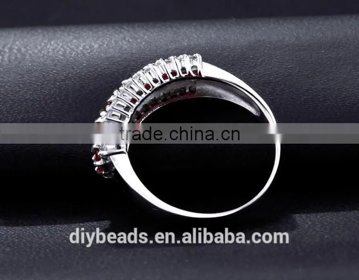 925 sterling silver and Ruby jewelry ring for wedding party women