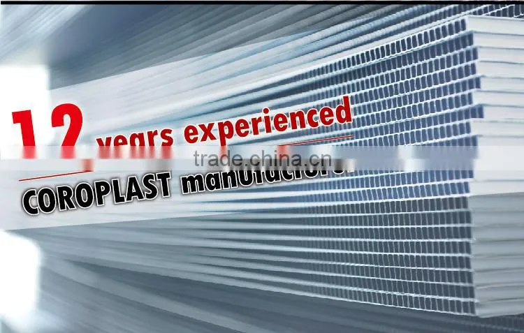 Coroplast pp board/pp corrugated plastic sheet/board with sealed edge and round corner