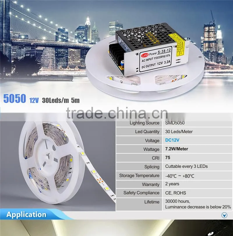 high cri 80 high lumen 5050 smd led strip
