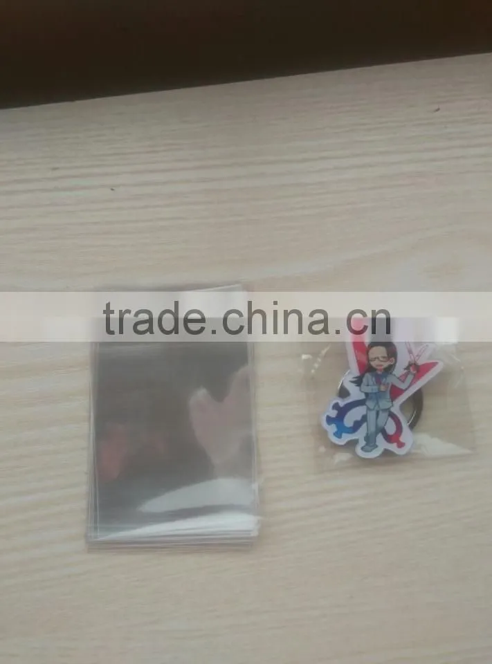 High quality picture print unusual black board transparent plastic acrylic key chains