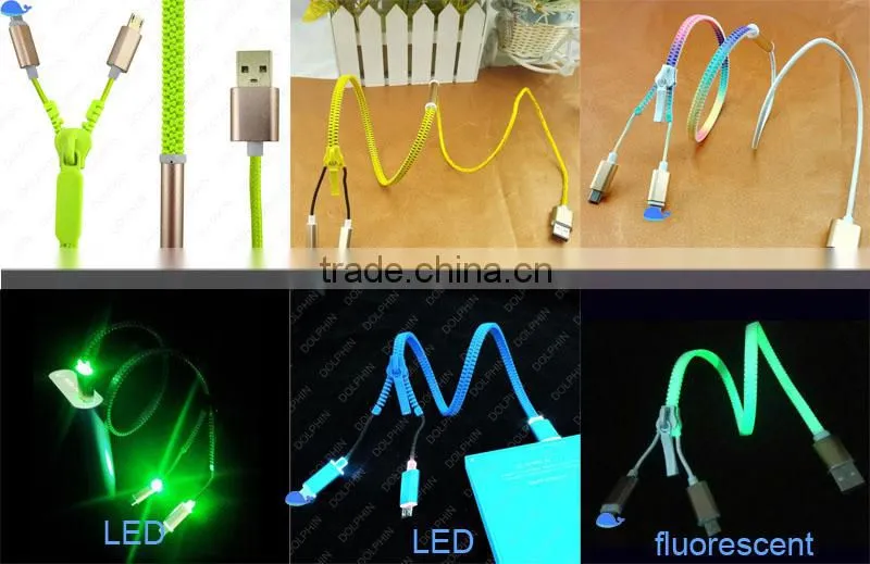 both ends micro and 5 pin usb zipper type c cable suitable for apple usb cable for android phone
