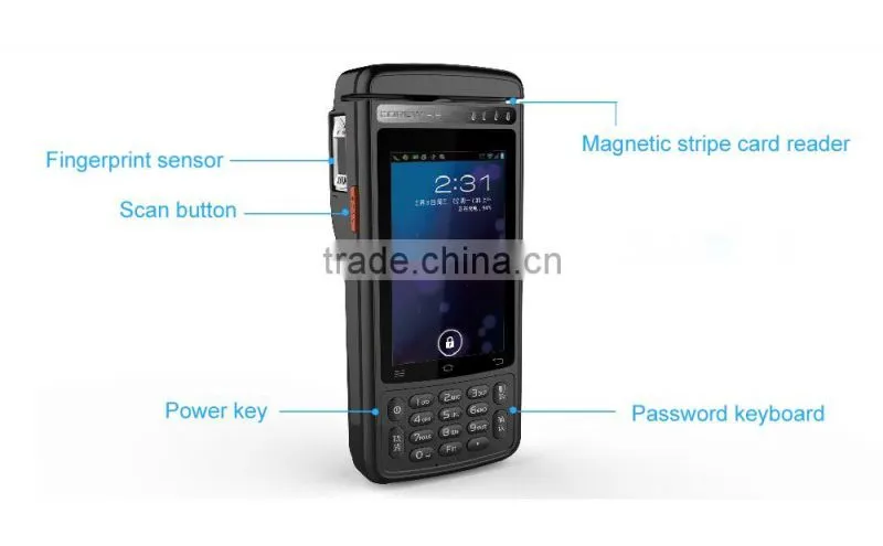 Newest design Android 5.1.1 4G LTE mobile payment restaurant nfc pos terminal