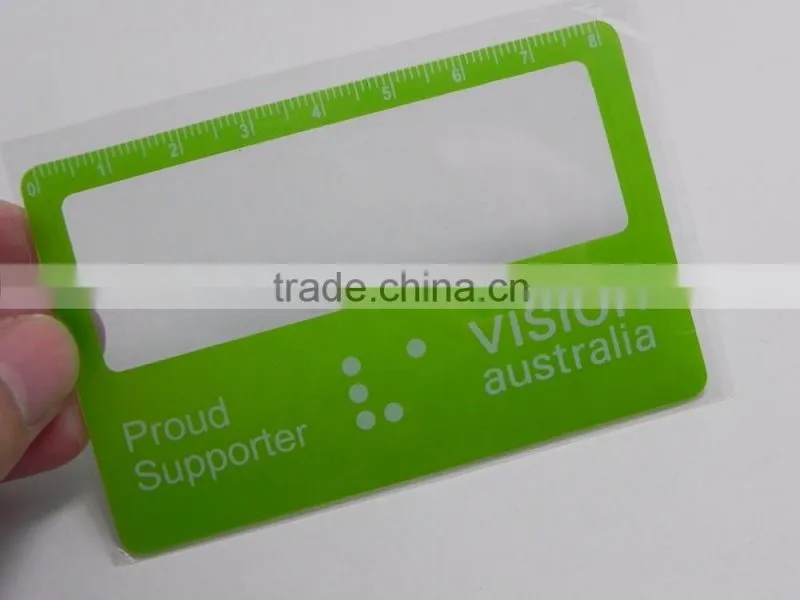Plastic,pvc Material credit card size magnifier