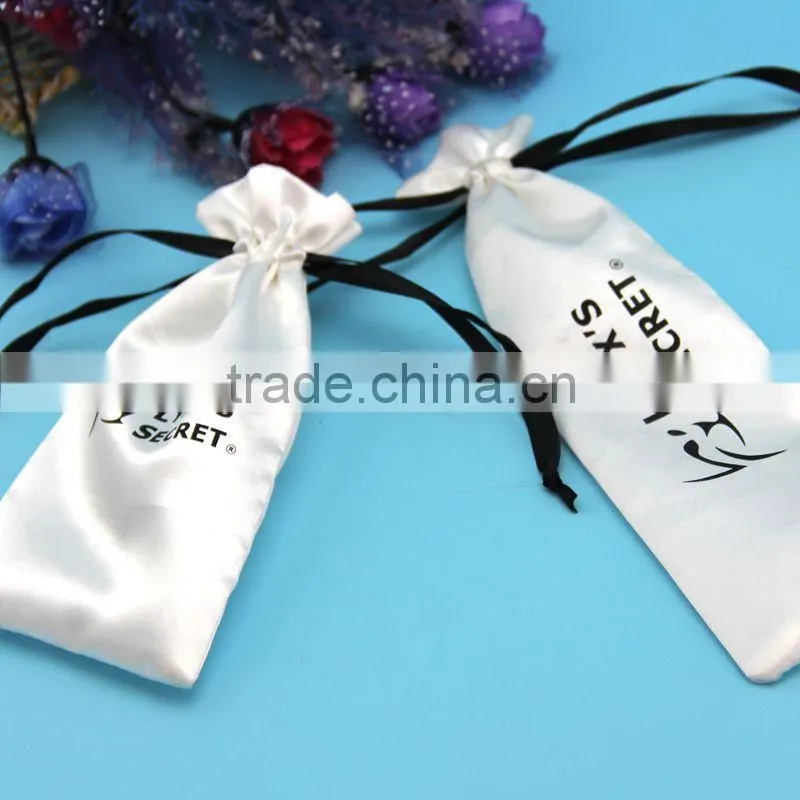 Latest new design Satin powerbank packaging bags with drawstring