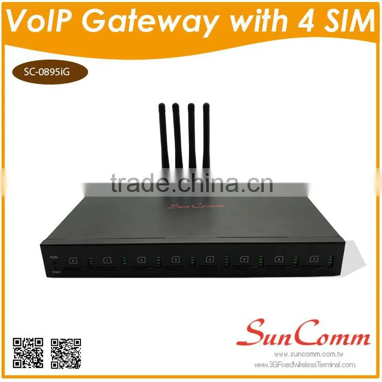 SC-0895iG Pin code modified with 4 channel GSM VoIP Gateway