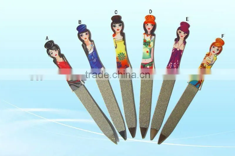 nail file with heat changer finish
