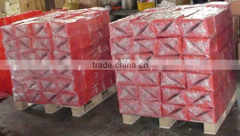 PU wheel chock for 120 tons vehicle 9KG Chock block
