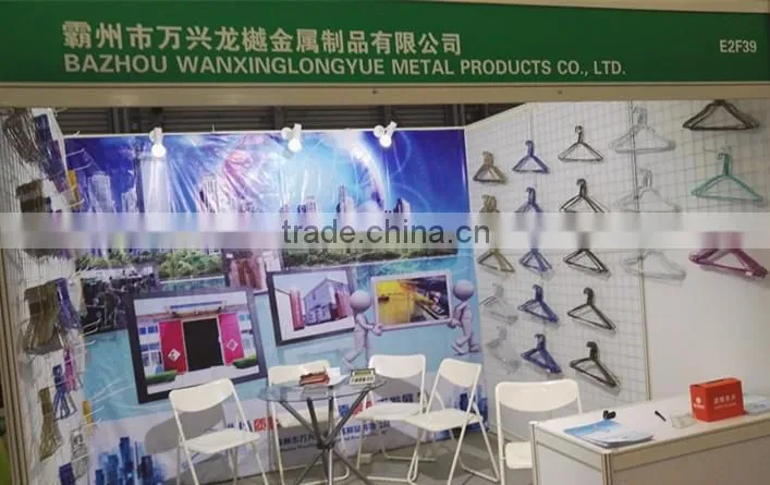 Factory powder coated wire hangers for laundry
