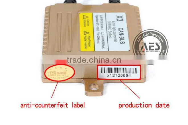 HID Xenon Kit Golden canbus ballast 35w, Car lighting system HID ballast 35w with canbus