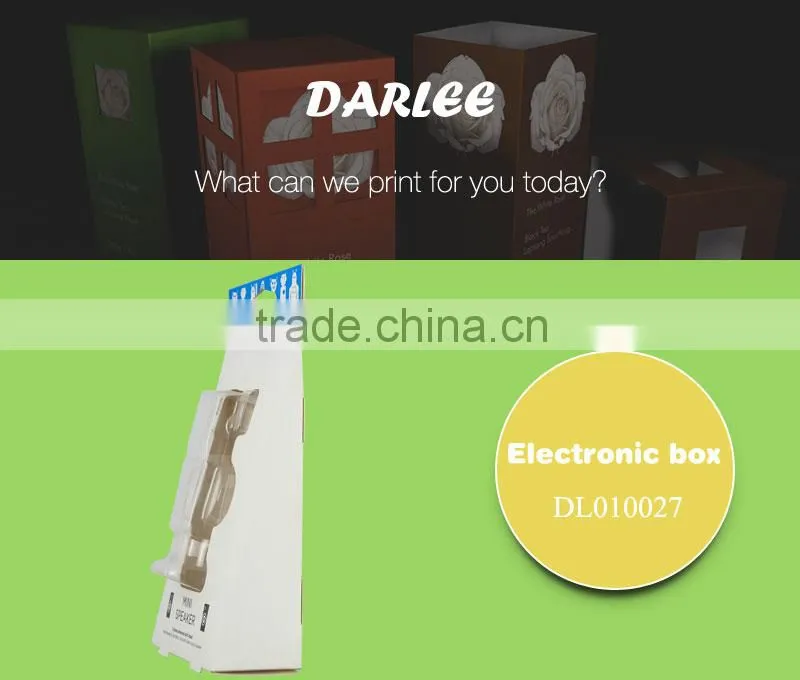 China corporation hanging recyclable free sample electronic pack with blister tray