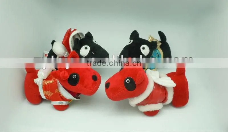 Funny Plush pet dog with clothes